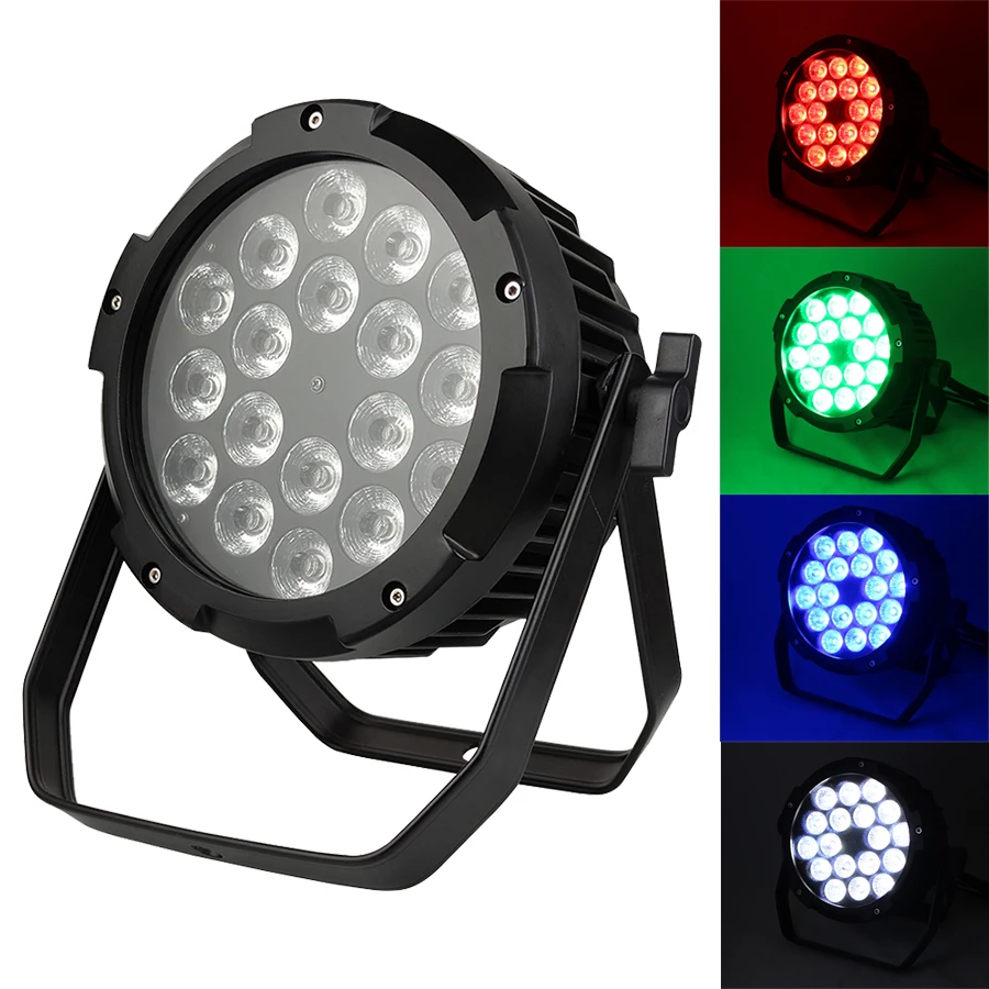 New Waterproof Par Light RGBWA Led Light 18 × 18w IP65 6in1 Outdoor Waterproof Dance Table Lamp Professional Wedding DJ Par