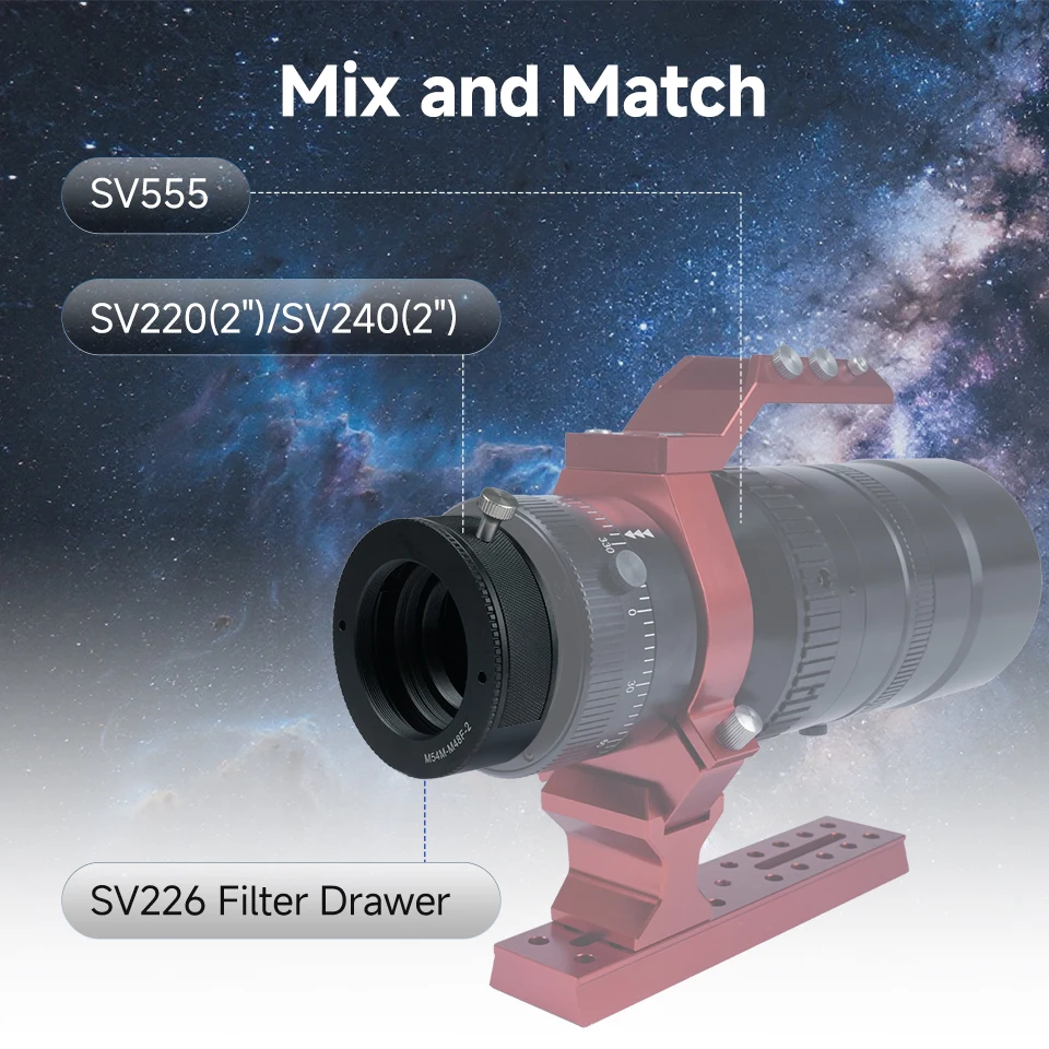 Svbony SV226 M42/M54 Filterschublade Doppelmagnetverstärkung Doppelhalter Schalten für Deep-Sky-Teleskopfotografie – Detail 20