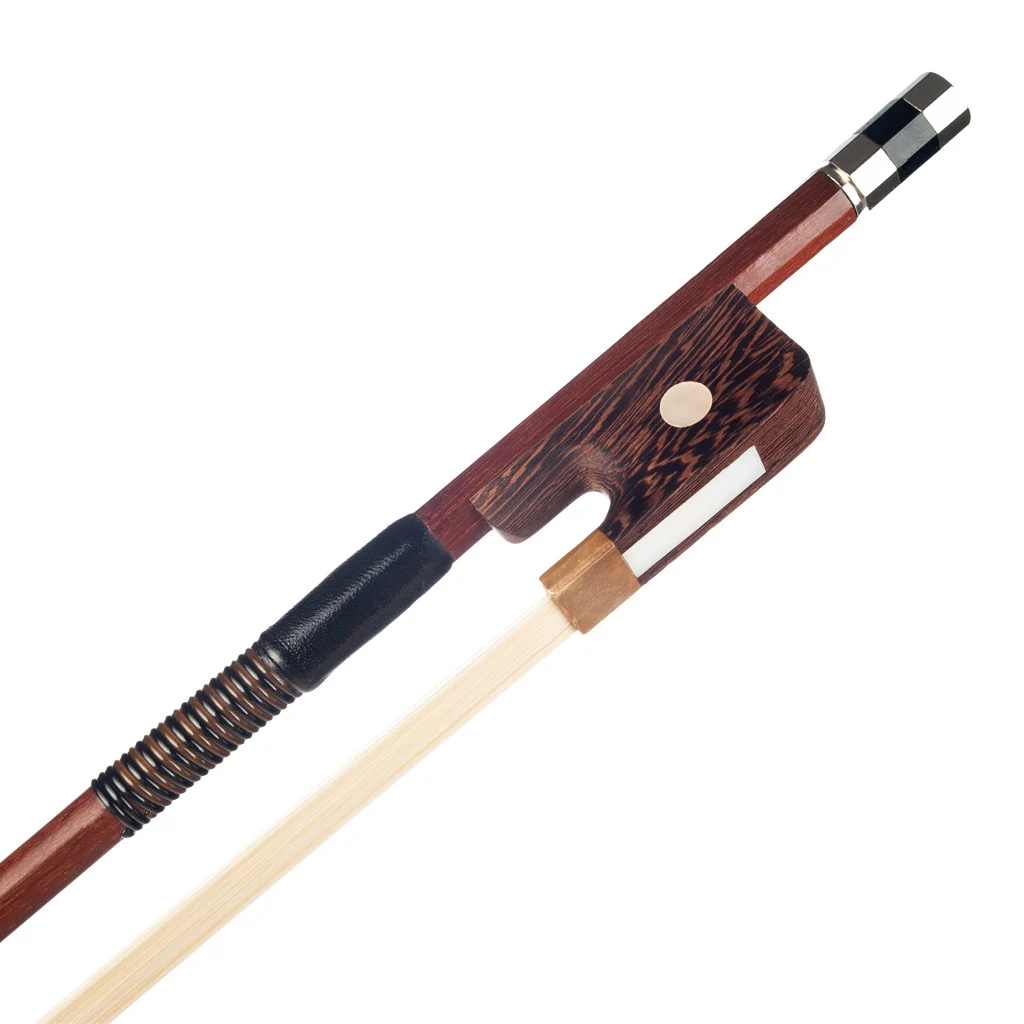 Double Bass Bow 3/4 4/4 Upright French Style Brazilwood Parisian Eyes Round Stick Bass Violin Use Durable Bass Bow