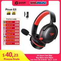 Picun G3 Gaming Wireless Headphone with Mic Over-Ear Headphones Bluetooth 5.4 40mm Driver 2.4G/Wireless/Cable USB Headsets 65H