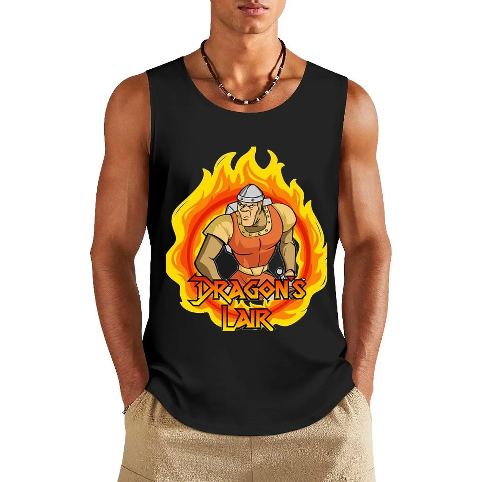 Dragon&x27;s Lair Essential Tank Top Men's t-shirts men clothing singlet for men