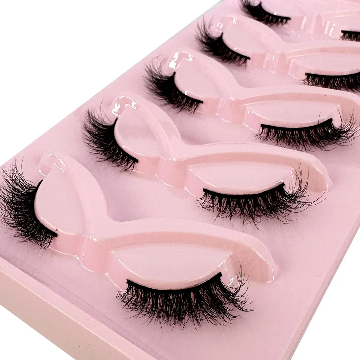 NEW 5pairs 3D Half Mink Lashes Natural Short Make Up Mink Eyelashes Crisscross Hand Made False Eyelash Faux Extension Half