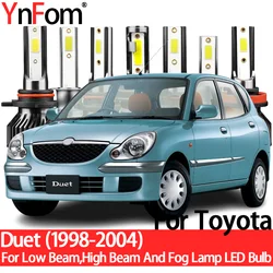 YnFom For Toyota Duet 1998-2004 Special LED Headlight Bulbs Kit For Low Beam,High Beam,Fog Lamp,Car Accessories