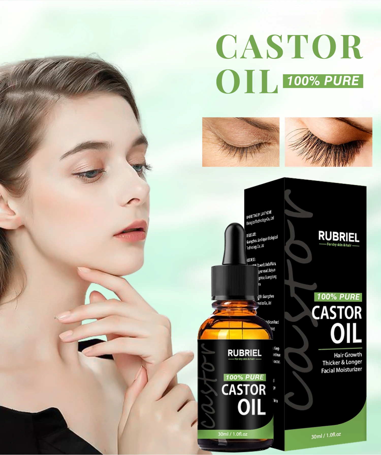 

7 Days Castor Oil Eyelash Growth Serum Lash Lift Natural Lengthening Eyelashes Enhancer Longer Thicker Lift Makeup Eye Care