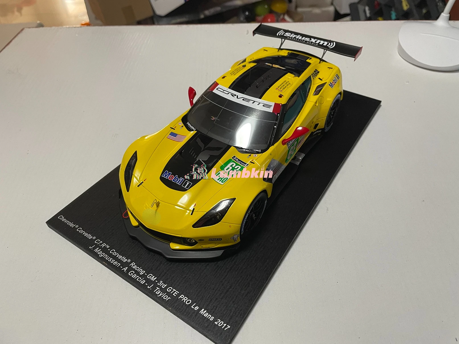 Spark 1:18 For corvette C7R LeMans #63 LeMans racing car model collectible level miniature