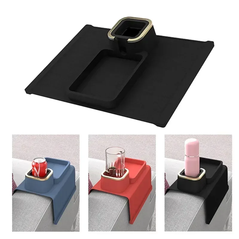 Cup Holder Anti-Slip Sofa Coaster Arm Chair Couch Recliner Remote Control Cellphone Organizer Holder Silicone Sofa Armrest Tray