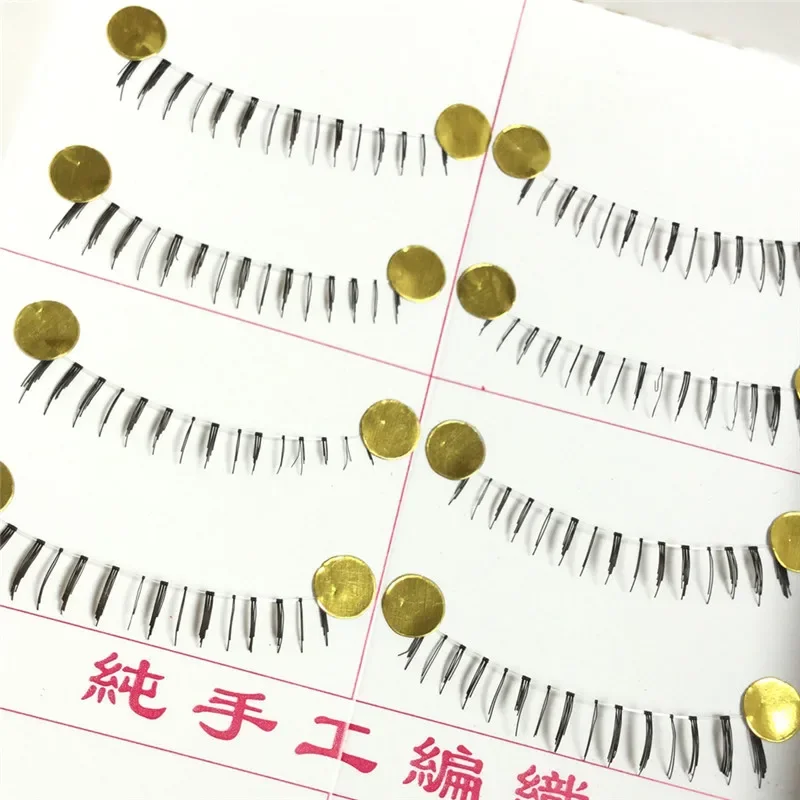 Confezione da 10 paia di ciglia inferiori Stili diversi sotto le ciglia Ciglia inferiori morbide Ciglia inferiori a fascia trasparente fatte a mano