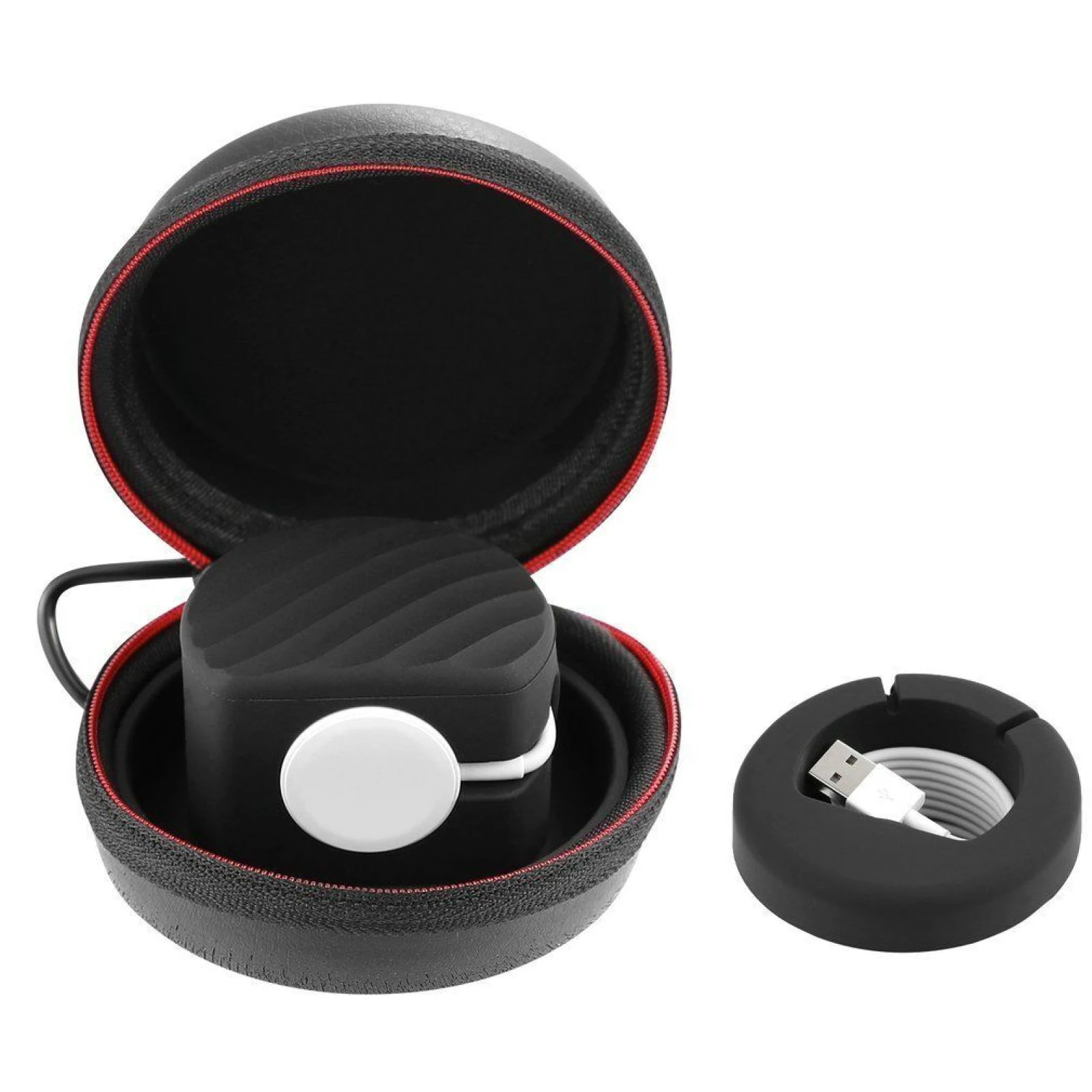 For Apple Watch Case 38-45mm Strap Portable Storage Bag Compatible with Apple Watch Series and Charging Dock Holder Carrying Box