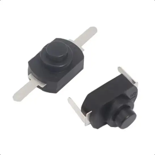 【50-10PCS】1208YD DC 1A/30V 12*8mm Balck/White Mini Push Button Switch for Electric Torch Self Locking ON-OFF