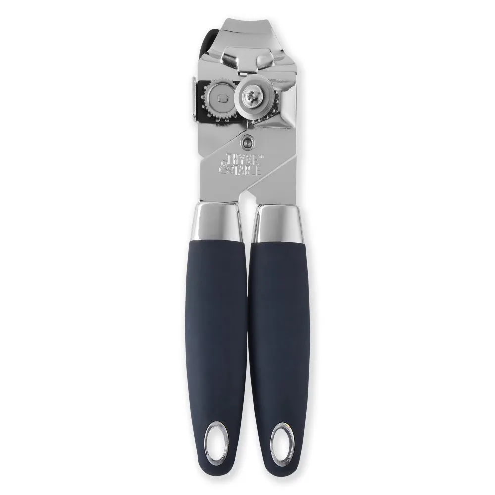 Stainless Steel Manual Can Opener with Smooth Easy Turn Knob for Effortless Opening Kitchen Handheld Tool