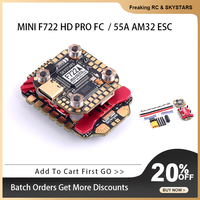 SKYSTARS F722FC &AM32 55A 4IN1 ESC MINI 20x20 Stack 3-6S Baro Built-in OSD Full Color LED Support DJI RC FPV Racing Drone