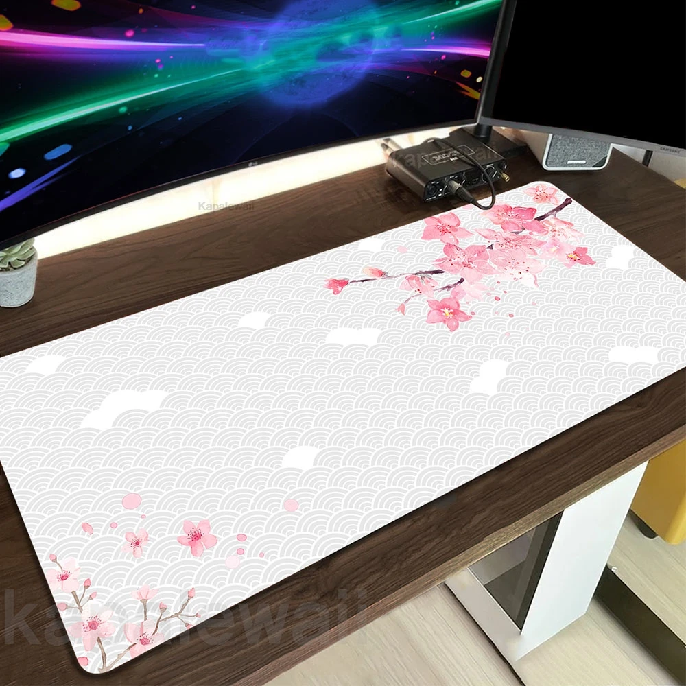 

Cherry Blossm Mousepad Home XXL New Large Sakura Mouse Mat Office Laptop Carpet Soft Anti-slip Desktop Desk Protector Mat