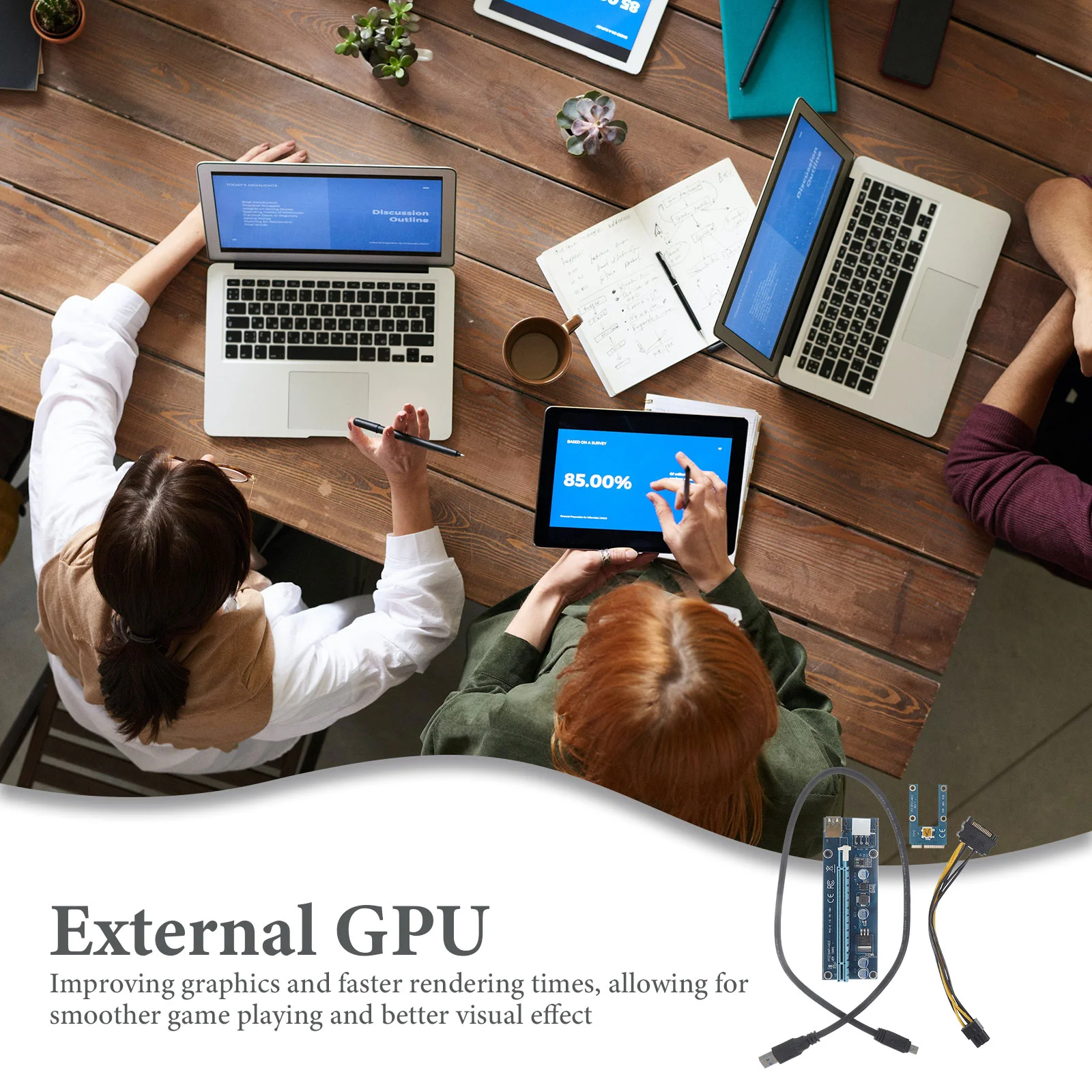 Scheda grafica esterna per laptop Fornitura computer Gpu Pcie Riser Ufficio indipendente