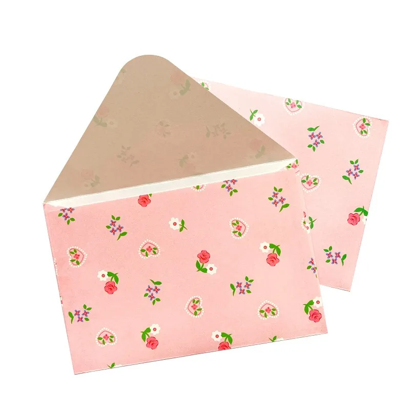 10pcs/lot Pink Romantic Floral Envelope Girl student stationery Window Envelope gift DIY handmade 16*11cm