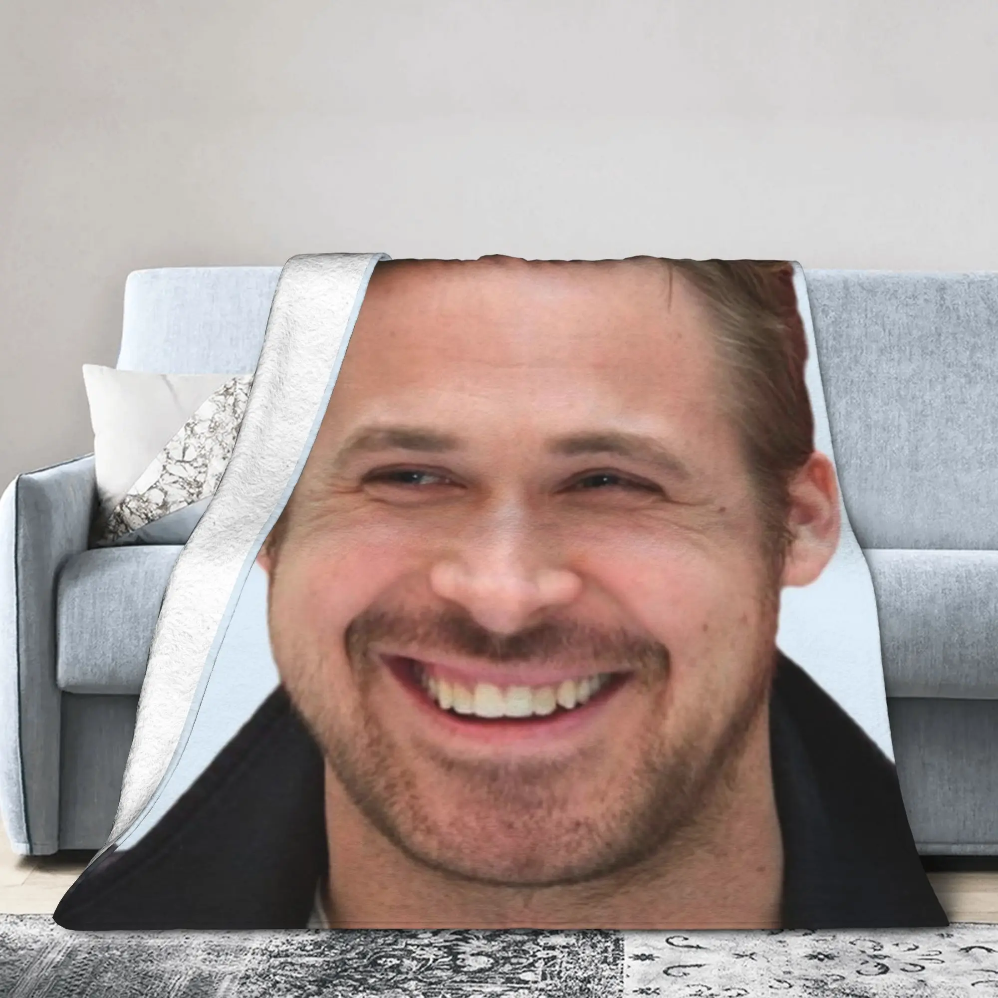 Ryan Gosling Blankets Flannel Textile Decor  Breathable Ultra-Soft Throw Blanket for Sofa Couch Plush Thin Quilt