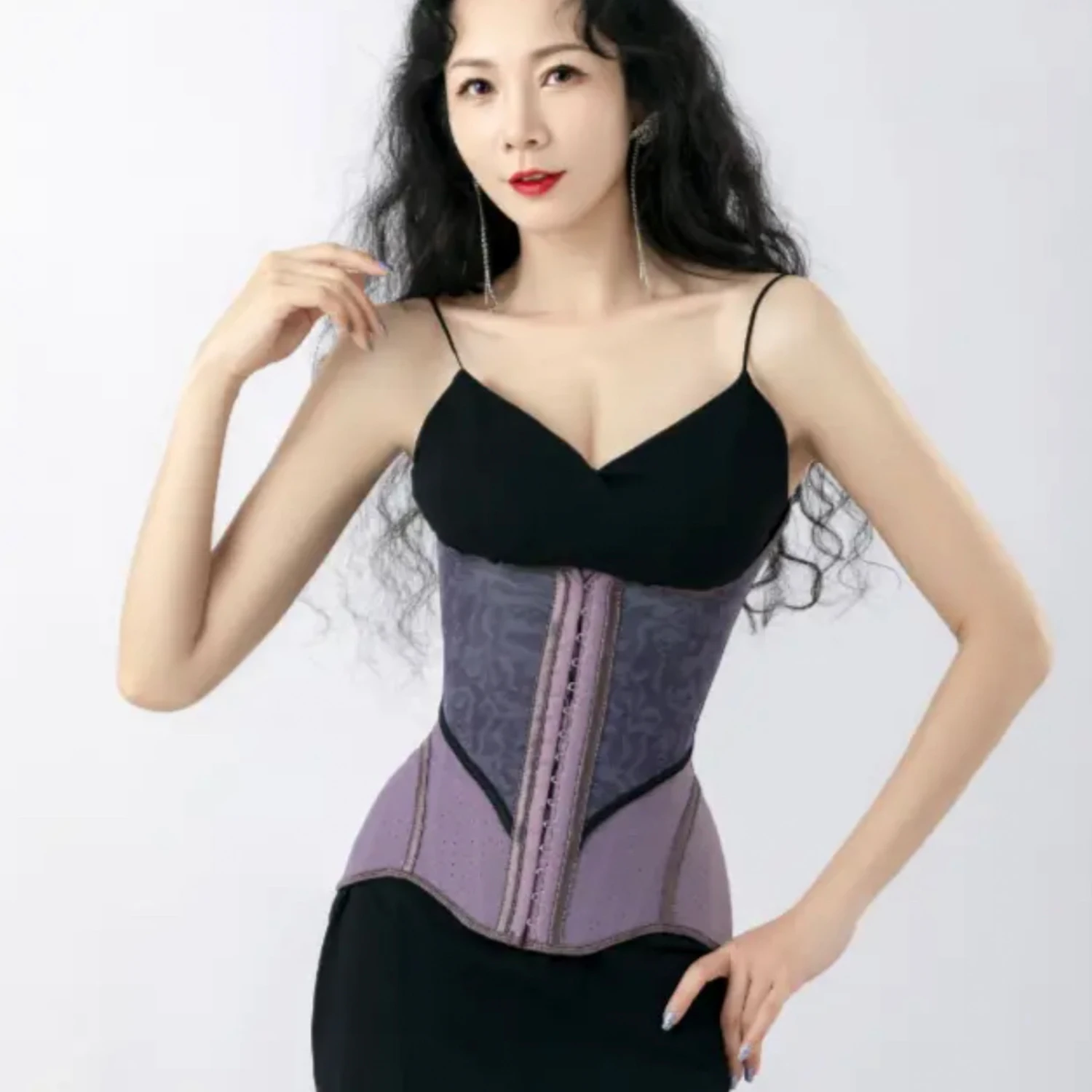 CEINTHRONEZ Shapewear Extra Strong Latex Waist Trainer Workout Hourglass Belt Waist