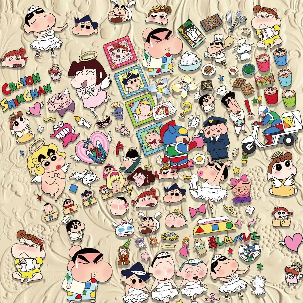 Crayon Shin-chan 5D Dreidimensionaler Relief-Aufkleber Cartoon Anime Niedlicher Stil Kreativer Tagebuch-DIY-Aufkleber