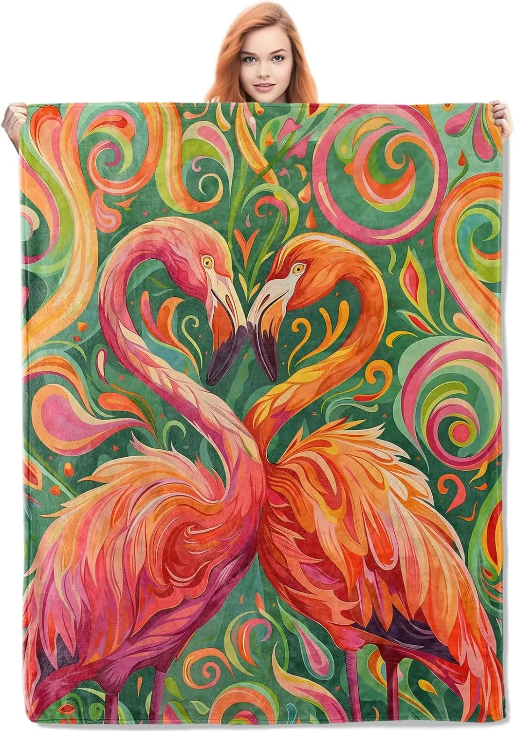 

Flamingo Blanket Gifts for Women, Tropical Birds Theme Flannel Blanket, Soft Warm Lightweight Throw Blankets Custom blankets