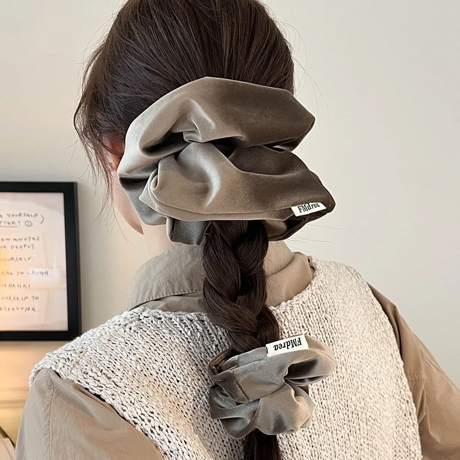 

Oversize Velvet Scrunchies Elastic Hair Bands High Quality Women Girls Ponytail Large Hair Ties Ropes Hair Accessories Fashion