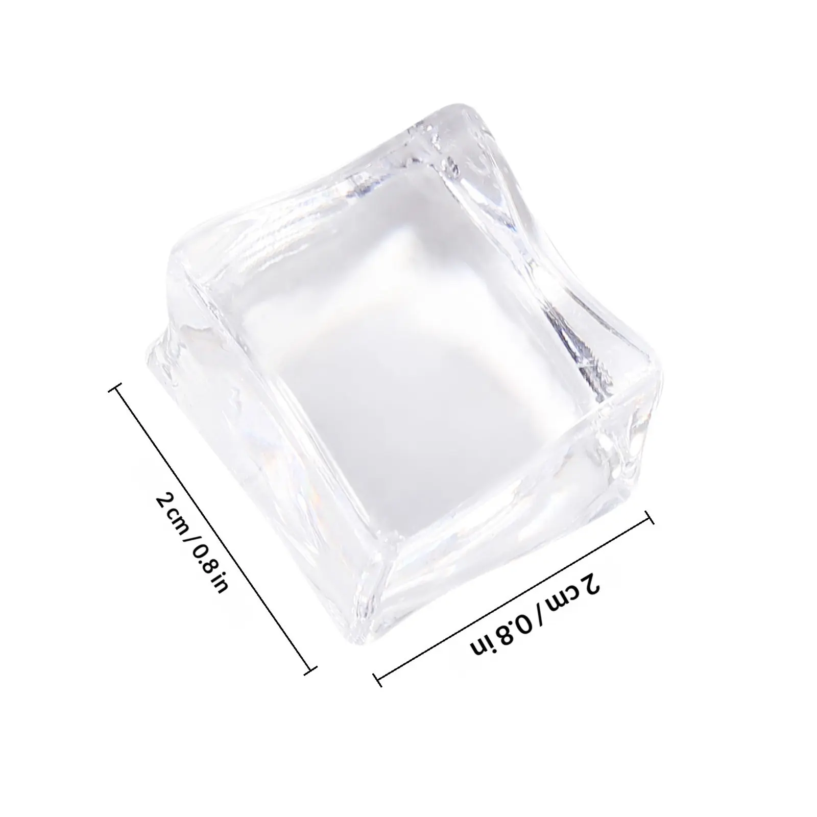 1Set Clear Acrylic Fake Ice Cubes Realistic Simulation Artificial Ice Crushed Rocks Photography Props Vase Fillers