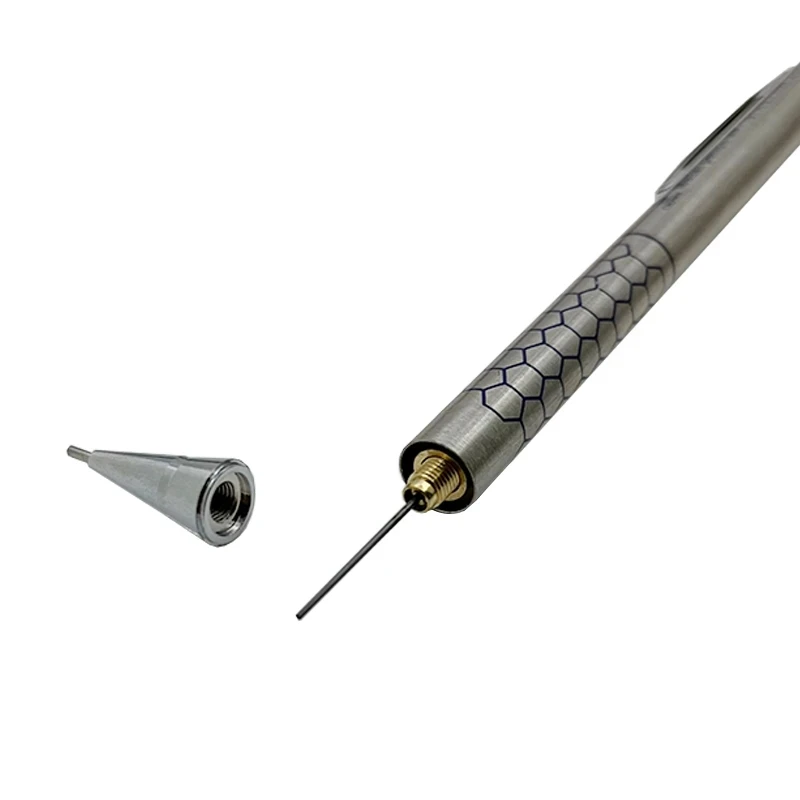 0,5 0,7 0,9 mm Metall-Druckbleistift mit Radiergummi-Set 2B/HB Mine Art Sketch Zeichenzubehör Automatisches Bleistift-Schreibpapier – Detail 9