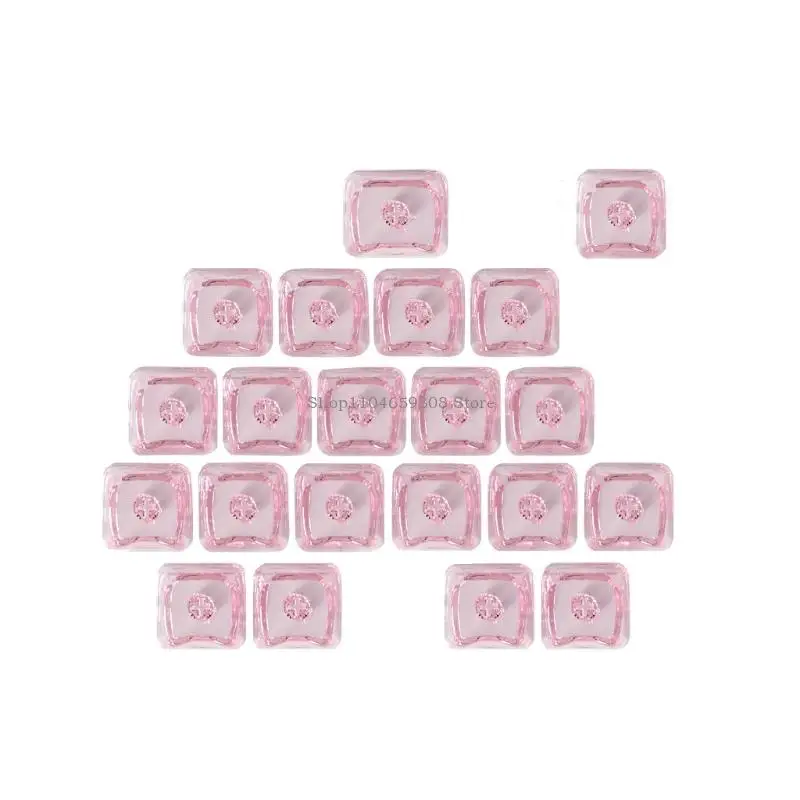 أغطية مفاتيح بتصميم كرتوني مع قلوب ملونة شفافة رقيقة، وملمس مريح يعزز غطاء المفاتيح في الكتابة