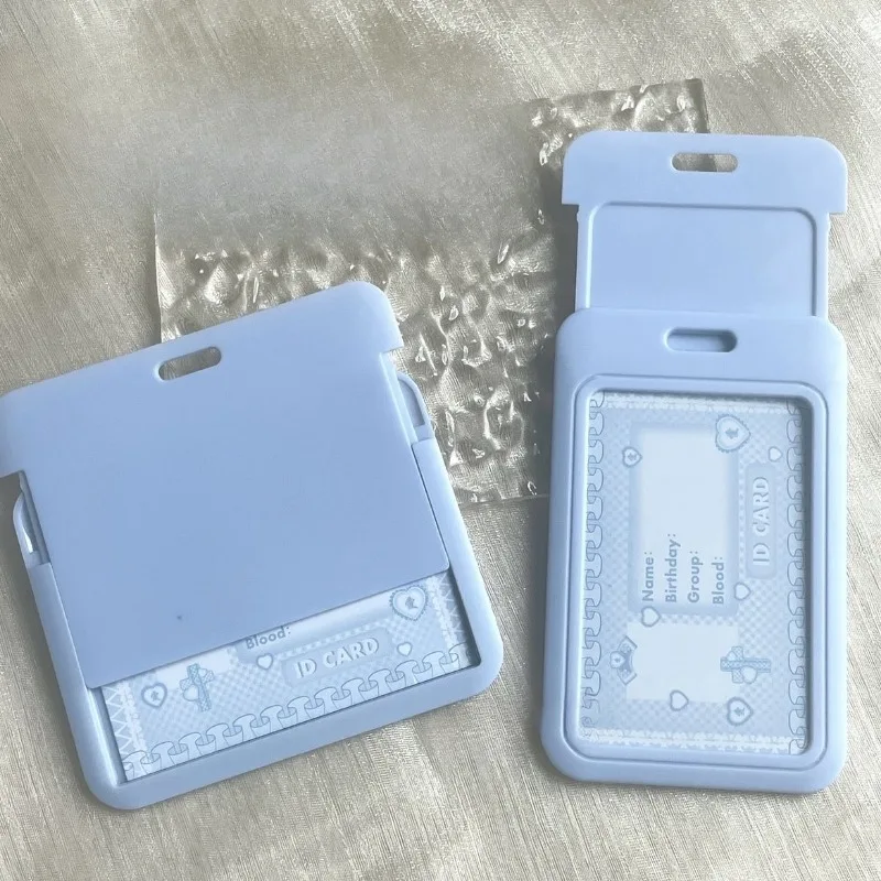 Kawaii Anti-Lost Armband Schlüsselanhänger Anhänger Niedlicher blauer Kartenhalter Kunststoff Lanyard Kartenhalter für Mädchen – Detail 5