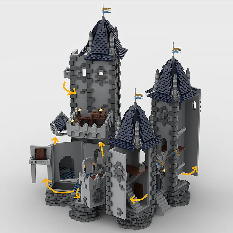 Moc Building Blocks Castle de Trois Tours Technology Modular Bricks Model  Gifts Christmas Toys DIY Sets Assembly
