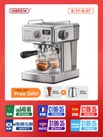 HiBREW 20Bar Semi Automatic Espresso Coffee Machine Temperature Adjustable 58mm Portafilter Cold/Hot Coffee Maker Metal CaseH10A