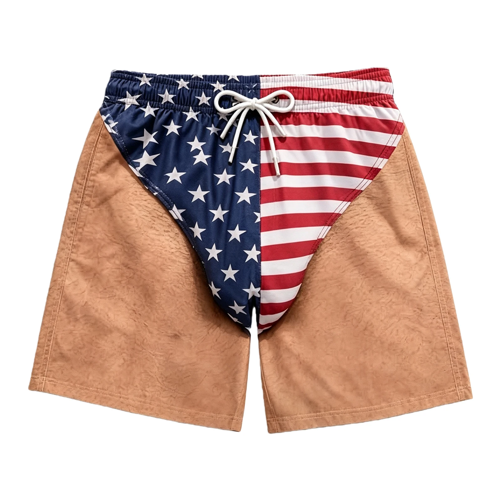 Lustige patriotische Badehose für Männer mit Netzfutter, schnelltrocknend, atmungsaktiv, mit amerikanischer Flagge, Strandshorts für Urlaub und Poolparty – Detail 7