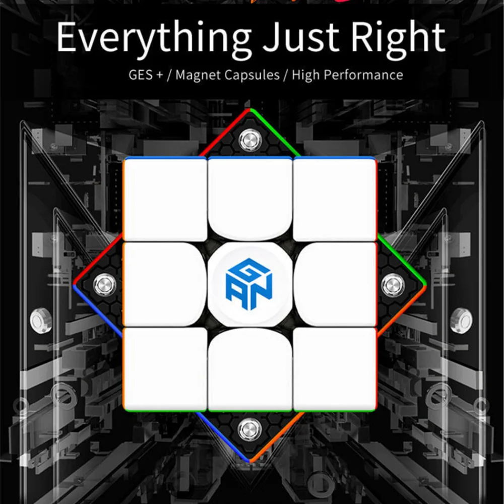 GAN356M-Cube Magique Magnétique de 3x3x3, Puzzle de Vitesse de 356 m, Jouets Professionnels d'Origine