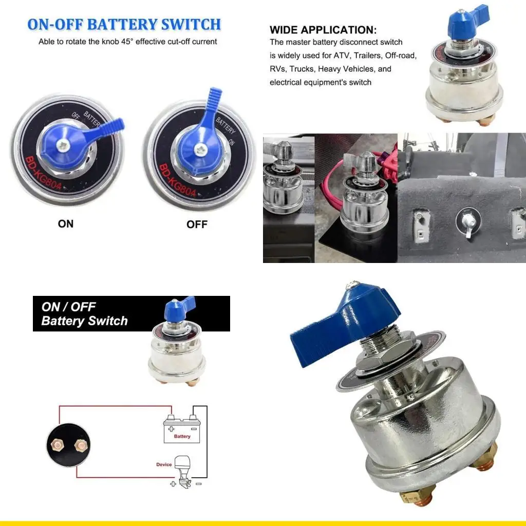 

SZCH Battery Disconnect Switches Heavy Duty Battery Shut Switches for Car Boats & ATV