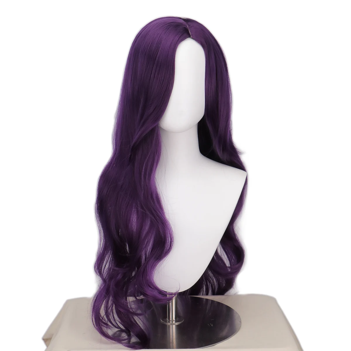 

Длинный волнистый фиолетовый парик-хвост, редкий кудрявый парик для косплея, синтетические волосы для костюмированных вечеринок