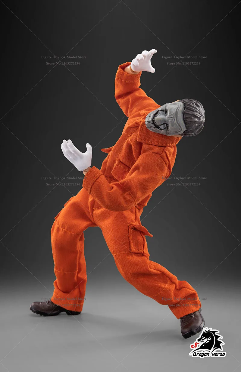 DRAGON HORSE DH-S003 1/12  SCP D-level Staff SCP-181 Movable Orange Lucky Man Action Figure Delicate Mini 6" Full Set Soldier