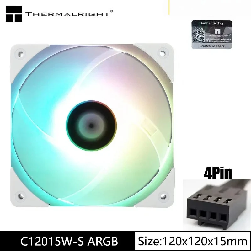 Kipas Pendingin CPU Seri Thermalright TL-C12015 120X120X15Mm 4pin PWM Casing Komputer Kipas Pendingin Senyap Kipas Performa Ultratipis