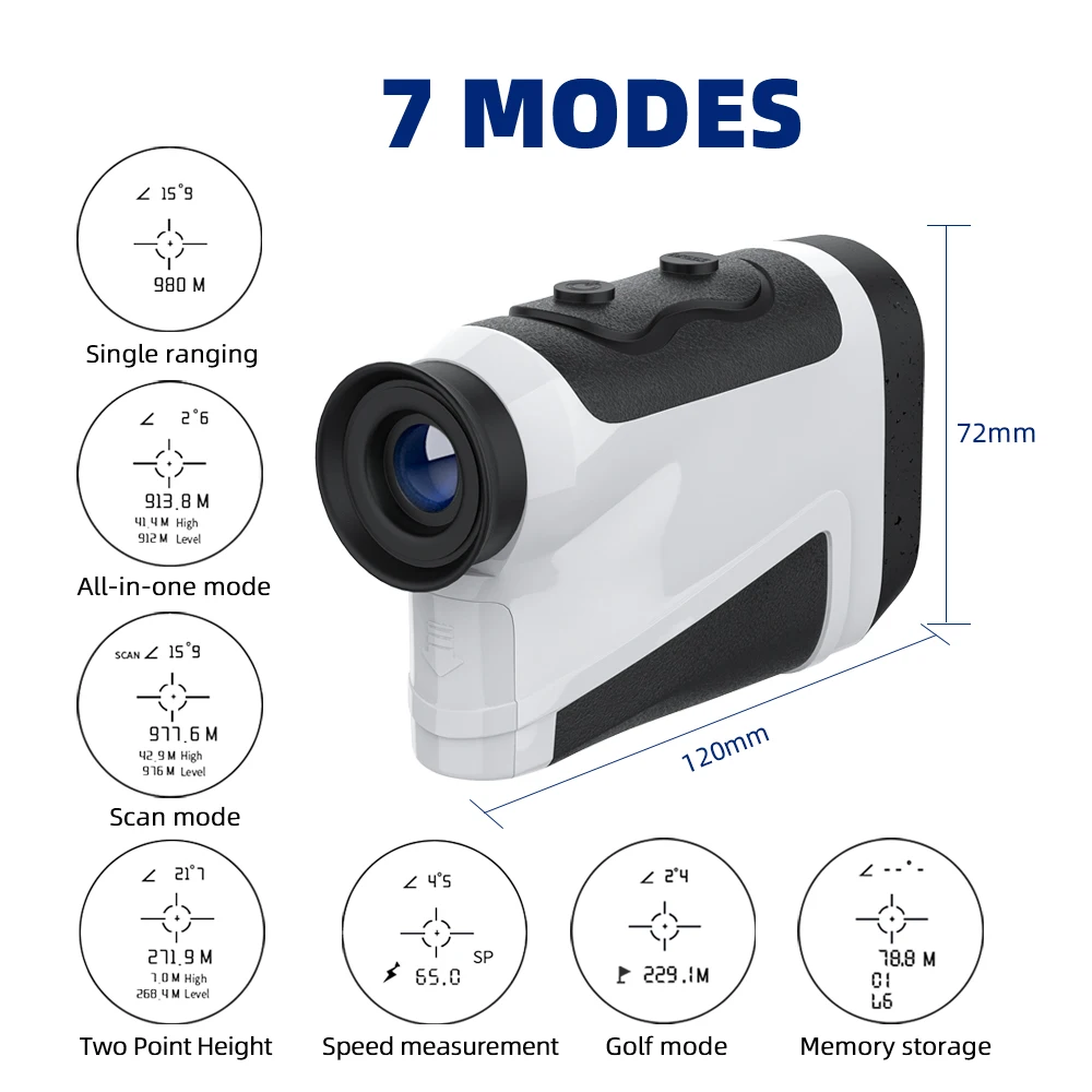 REVASRI CR2-3V Replaceable Laser Rangefinder For Golf Sport Flag-Lock Slope Long Distance Meter with Hunting Monocular Telescope