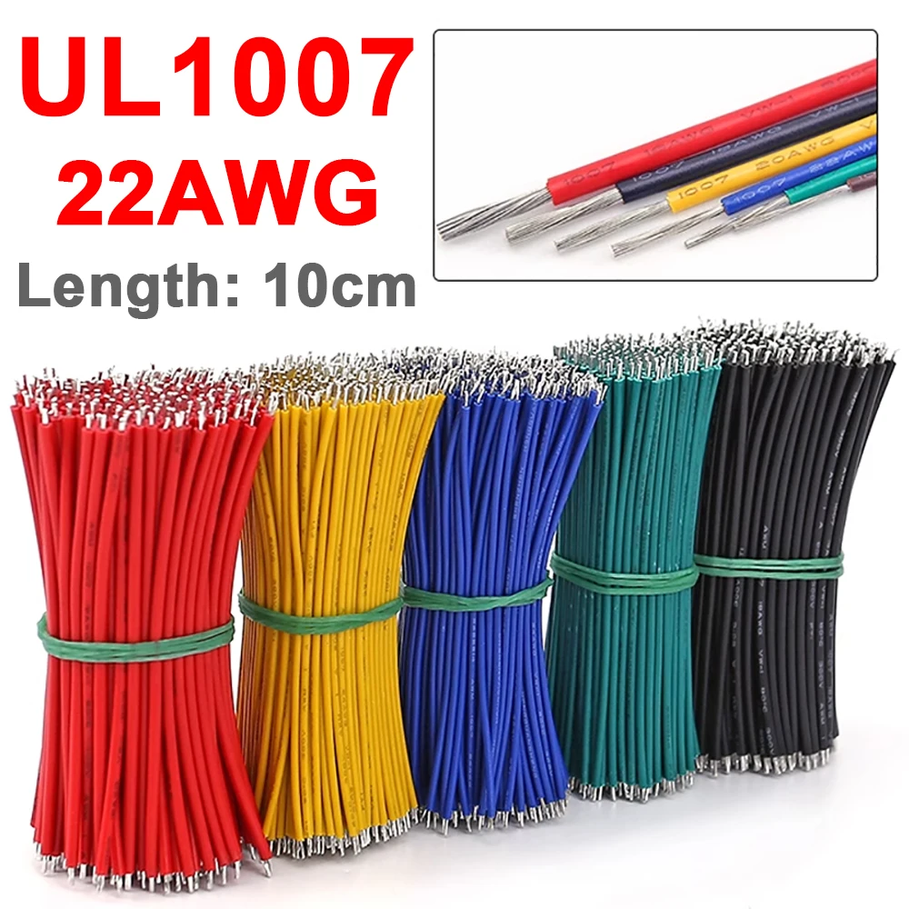 

120PCS/set 22AWG Tin-Plated Breadboard PCB Solder Cable 22AWG 10cm Fly Jumper Wire Tin Conductor Wires 1007-22AWG Connector Wire
