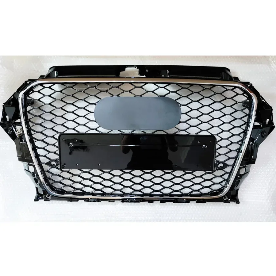 Customized Packaging Honeycomb Grill Mesh for Audi A3/S3 8V 2014-2016 For RS3 Quattro Style Hex Mesh Front Bumper Hood Grille