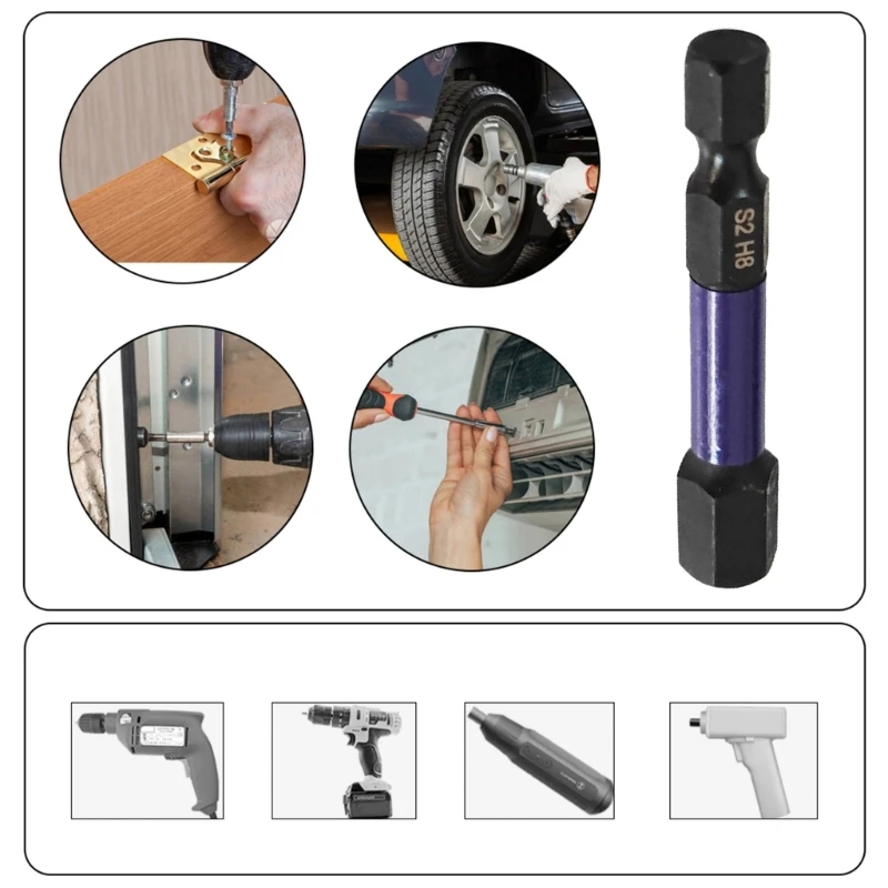 10 - Piece Hex Head Wrench Drill Bit Set: Features 1/4" Quick - Release Shank, Magnetic Screwdriver Bits and Bit Holder. Covers image 6