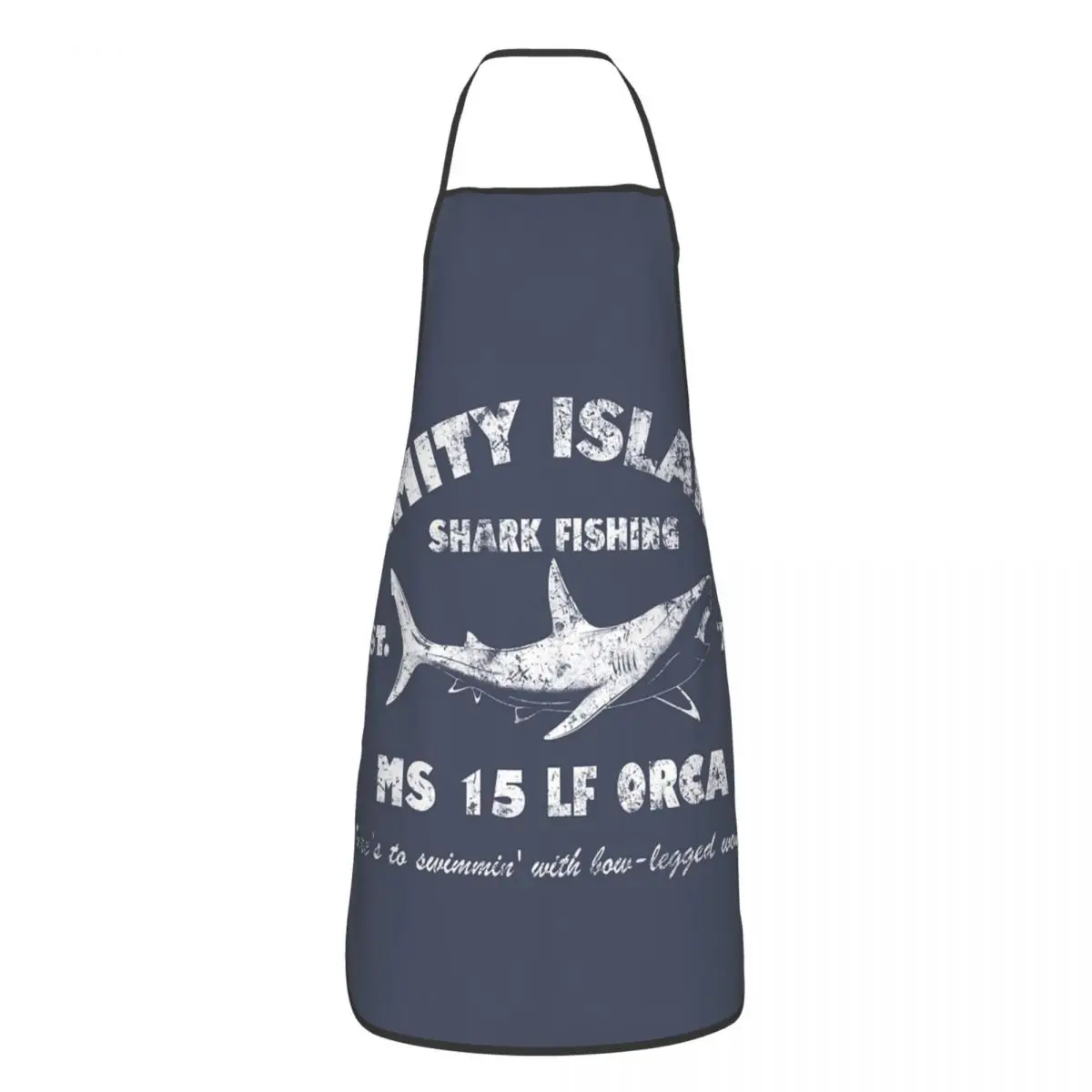 Amity Island Shark Fishing Est - 1975 Apron Chef Cooking Cuisine Tablier Waterproof Bib Kitchen Cleaning Pinafore for Women Men