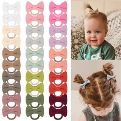 10Pcs 2'' Boutique Tiny Girls Elastic Hairties Hair Bows Non-Slip Princess Hair Rope for Baby Girls Children's Hair Accessories