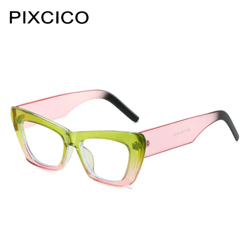 R56897 Colorful Splicing Reading Eyeglass Dioptric +50 +150 +300 Lady Fashion Cat Eye Gradient Color Prescription Spectacles