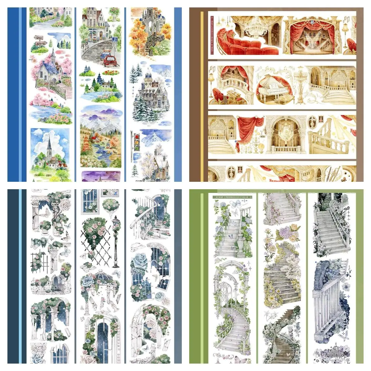 1 حلقة من شريط اشي للحيوانات الأليفة مواسم المناظر الطبيعية في ادنبره/جيكسيانجينج/ليلة مذهبة/أجزاء الغبار #1