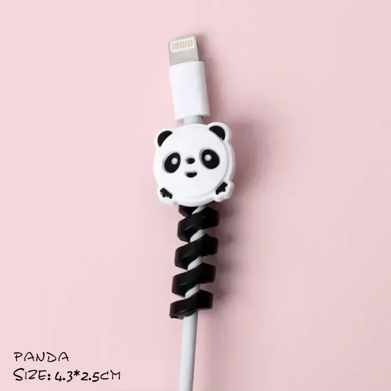 4pcs Cute Bite-Style Cartoon Animal Cable Protectors – Mini Cord Covers for Charging Cable Protection (Wire Winders)