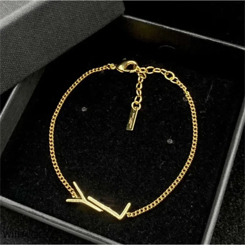 

Jewelry Pendant Wedding Designer Necklaces Party Bracelets Jewellery Chain Brand Simple Letter Women Ornaments Gol