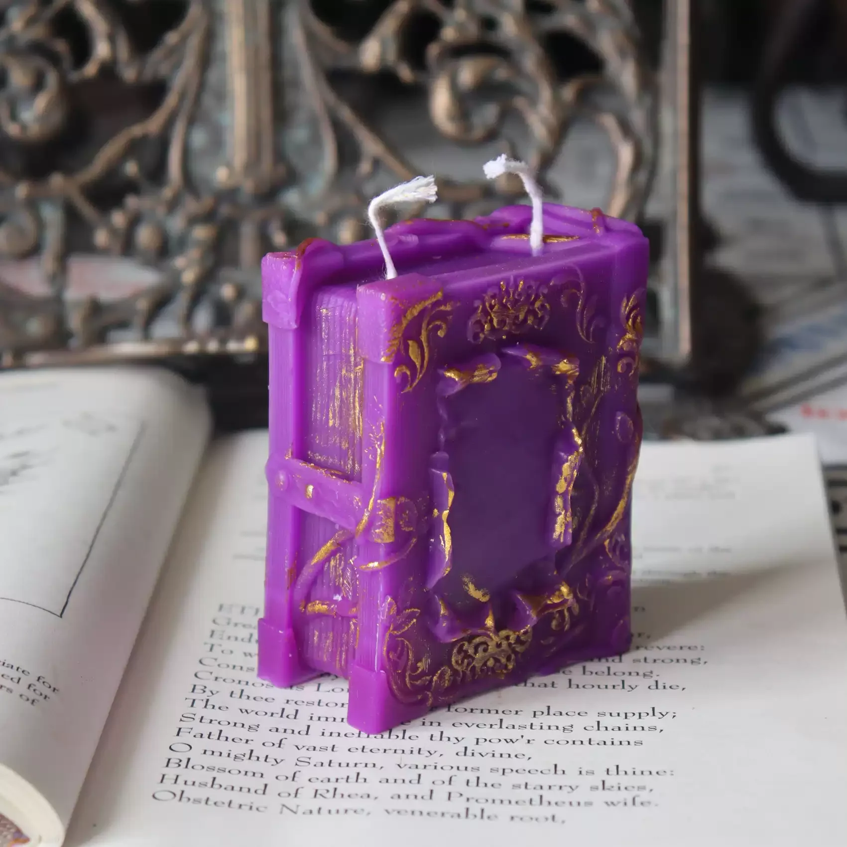 

Spell Book Silicone Mold for Resin Candles,Witchcraft Ritual Supplies candle mold，Wicca Grimoire Mold