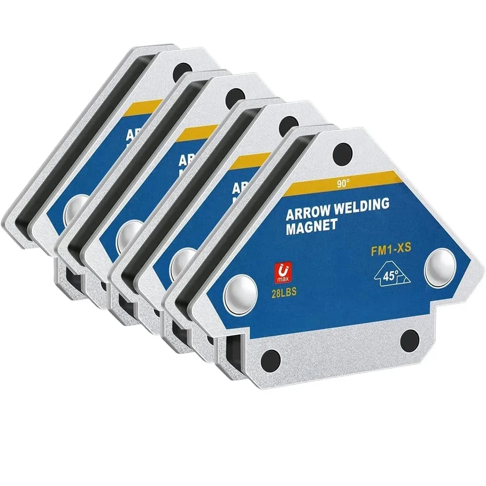 

4PCS Magnetic Welding Holders Strong Magnetic Force Weld Fixer Auxiliary Locator Tools Weld Fixed Positioner Weld Bracket