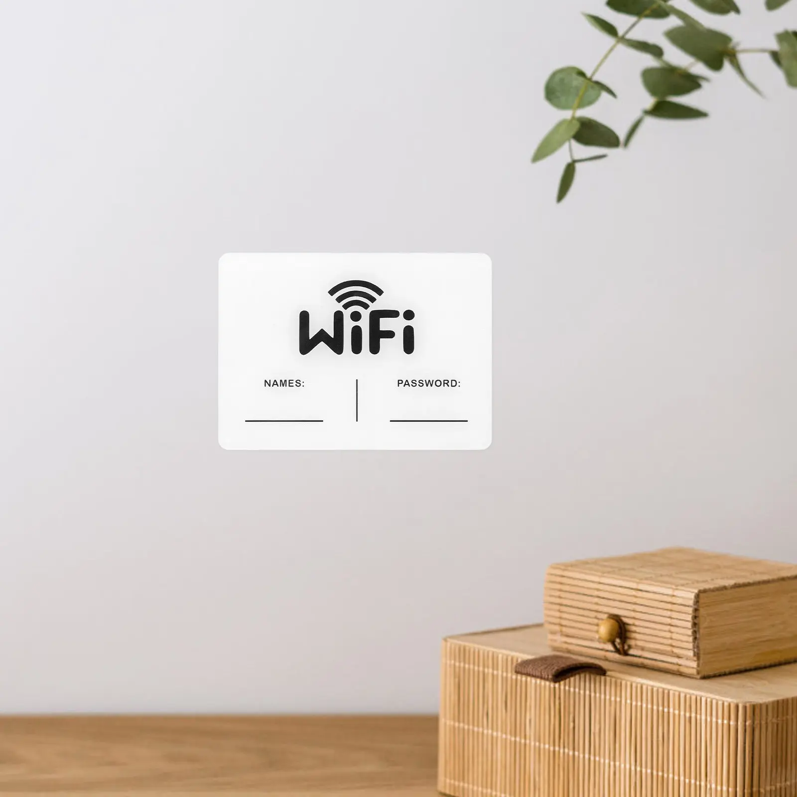 

Акриловая табличка с паролем Wi-Fi для настенного крепления, минималистичная табличка-напоминание о пароле Wi-Fi для гостевых комнат, предприятий, ресторанов, общественных мест