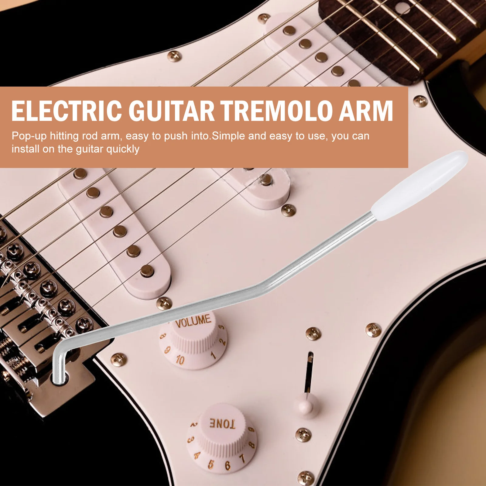 

1Set Electric Guitar Tremolo Arm Metal Vibrato Bar Replacement Single Whammy Bar Durable Guitar Part Single Tremolo Arm