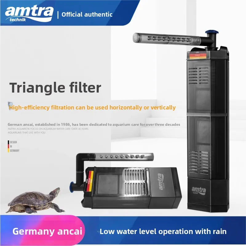 amtra aquarium with built-in filter and water purification circulation three-in-one turtle tank, low water level, compact size